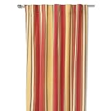 Accents de Ville Harvest Stripe Curtain with Back Tabs, 44-inch x 90-inch by Accents de Ville