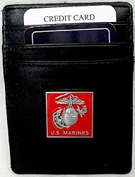Marines Executive Leather Money Clip/ Cardholder