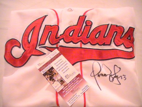 OMAR VIZQUEL SIGNED AUTOGRAPHED CLEVELAND INDIANS JERSEY JSA