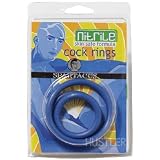 Nitrile Cock Ring Set-Blue