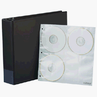 <b>CD/DVD Ring Binder Kit, "D" Ring, 2" Capacity, Black</b>