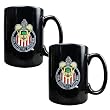 Chivas USA Soccer 2pc Black Ceramic Mug Set - Primary Team Logo MAJOR-LEAGUE-SOCCER Soccer