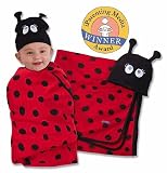 Sozo Ladybug Swaddle Blanket & Cap Set