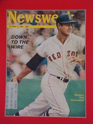 Carl Yastrzemski Boston Red Sox October 2 1967 Newsweek Magazine Professionally Matted Cover 11 X 14 Inch Size Delivered Ready For Framing