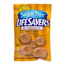 LifeSavers Sugar Free Butter Toffee Hard Candy, 2.75-Ounce Bags (Pack of 12)