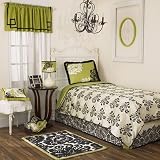 cocalo bedding harlow:Cocalo Harlow Full Bed Quilt, Dust Ruffle & 2 Shams