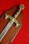 47" New Medieval Two Hand Knights Templar Crusader Sword w/Plaq