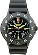 Men's Uzi Defender Rubber Strap Tritium Watch Black