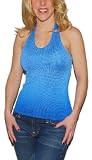 Polo Ralph Lauren Black Label Womens Silk Halter Evening Top Blue Medium