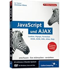 JavaScript und AJAX - Das Video-Training auf DVD