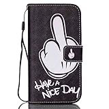 UNEXTATI Galaxy S5 ケース 手帳型ケース カバー カード収納 スタンド機能 マグネット開閉式 高品質 ウォレット型 Samsung Galaxy S5ケース Case (ブラック, 