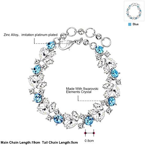 Neoglory Made with Swarovski Elements Crystal Platinum Plated Bangles Bracelets Bangle