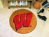Wisconsin Badgers W 29 Round Basketball Mat