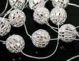 3 Garlands - 5 Foot Silver Mirrored Disco Ball Garlands - 15 Foot Total