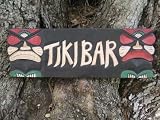 TIKI BAR TIKI SIGN - 24 - HAND CARVED/PAINTED - HUT DECOR