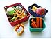 Laptop Lunches Bento-Ware Garden Buddies Lunchbox Containers with Leak-proof Lids, Lime/Yellow/Orange/Magenta - Set of 4
