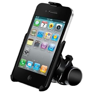 RAM Mounting Systems RAP-274-1-AP9U Ram Mount EZ ON/OFF Handlebar Mount for Apple iPhone 4