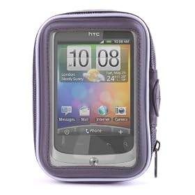 DURAGADGET Splash And Mud Protective 4 Inch Wallet With Bicycle Swivel Mount For HTC Wildfire