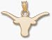 Texas Longhorns 3/8 Solid Longhorn Pendant - Gold Plated Jewelry