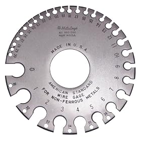 Mitutoyo 950-202, American Standard Wire Gage for 0-36 Gage Non-Ferrous Wire