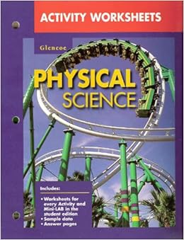 Activity Worksheets: Glencoe Physical Science: GLENCOE/McGRAW-HILL