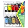 10 x 75ml REEVES ACRYLIC PAINTS inc PRIMARY COLOURS
