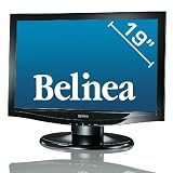 Belinea 1930 B1W - 19 Zoll Widescreen TFT-Monitor mit Lautsprechern - schwarz gl�nzend - DVI-D Anschluss - 5 ms Reaktionszeit - 