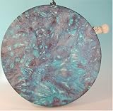 Frame Drum Ceramic Goatskin, Tie Dye Goat Skin Rope Tuned - B0018OTD14