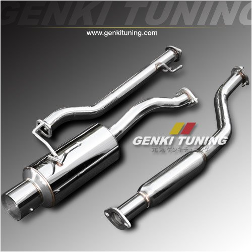 Catback Exhaust Muffler System 02-05 Honda Civic Si 3Dr 4" Tip