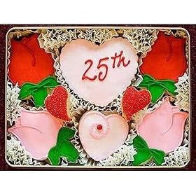 25th Wedding Anniversary Sugar Cookies Gift by Wisconsinmade