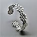 MAKIYO Silver Plated Adjustable Daisy Toe Ring