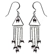 Sterling Silver Earrings Garnet Gemstone Jewelry 3.75 inches (gnklcs312erng)