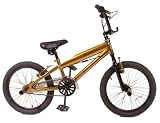 Boys 18 Inch Predator BMX Bike with Stunt Pegs and 360 Gyro for kids Aged 6-9 in Gold. 12 MONTH MANUFACTURERS WARRANTY.