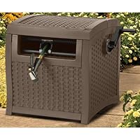 Suncast SMW200 Mocha Wicker 225-Foot Capacity Smart Trak Hideaway Hose Reel