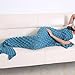 ONEPACK Mermaid Tail Crochet Blanket,Handmade Mermaid Blanket for adult,Super Soft Comfortable for All Seasons Sleeping Reading Watching Working Sofa Camping Blankets(Adult,73