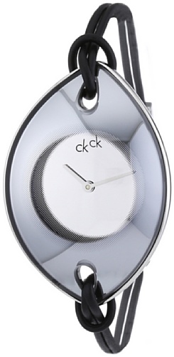 Calvin Klein Suspension - Reloj de mujer de cuarzo, correa de piel color negro