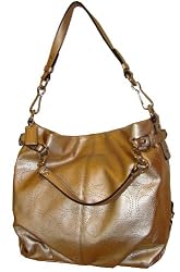 Authentic Coach Perforated Signature Leather Brooke Hobo Bag 16908 Gold