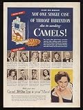 1949 Camel Cigarette No Throat Irritation Due to Smoking Print Ad (11167)