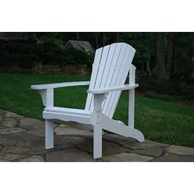Adirondack Chair - White by Patio Depot