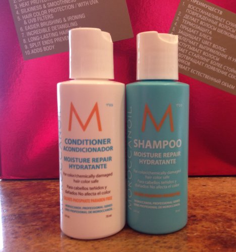 Moroccanoil Moisture Repair Shampoo & Conditioner Travel Set 2.4 oz each