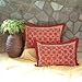 Ruby Kilim ~ Rustic Red Black Standard Pillow Sham Flanged 25x31