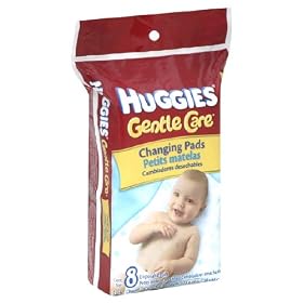 Huggies Changing Pads - Disposable, Case of 40 (5 packs of 8 pads)