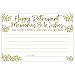 m&h invites Retirement Memories and Wishes Cards (50 Count)