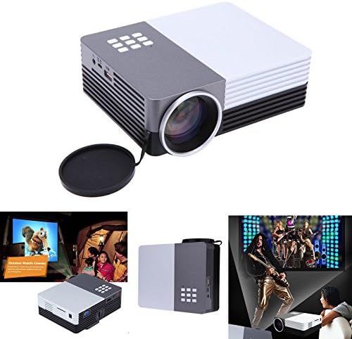 GM50 Maximum 100" Screen Portable Mini Pc Av TV VGA USB HDMI Interface Power Bank Supported LED Home Video Movie Projector For Outdoor Camping, Movie Night with Families Mobile Projector