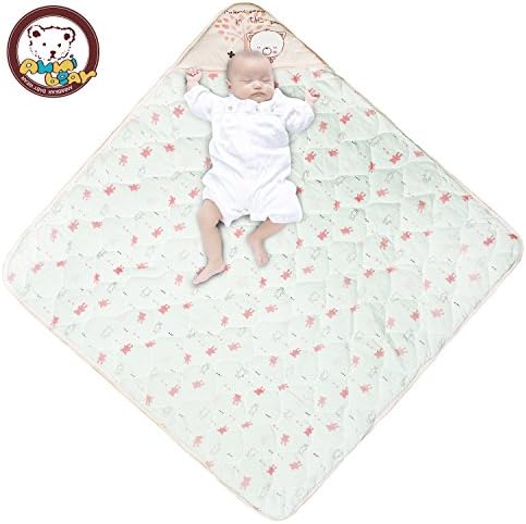 Kosbon 39.4*39.4" Unisex Baby Winter Thinkened Swaddle Blanket , Cute Pig and Lucky Rabbits Partten Infant Wrapsack Blanket , Nursery Swaddling Blankets , Best Gift for 0-6 Monthes (Pink)