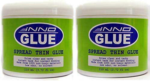 Innoglue Twin Pack, Wrinkle Free Glue, Acid-Free, Instant Tack and Bond, Repositionable, Arts Craft, 110ml, Scrapbooking, Greeting Card, Water Based Adhesive, Thixotropic Paste, Dries Clear, Glitter Glue, Non-toxic, Spread Thin Glue
