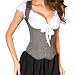MUKA Gray Rocker Style Vest Underbust Fashion Corset Waist Cincher, Gift Idea