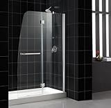 Aqua Shower Door Clear Glass Chrome Finish