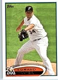 2012 Topps Baseball Card # 178 Edward Mujica - Miami Marlins - ENCASED Trading Card