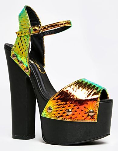 Privileged HUFF Iridescent Chunky High Heel Platform Sandal